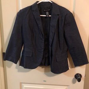 Dressy denim 3/4 sleeve blazer